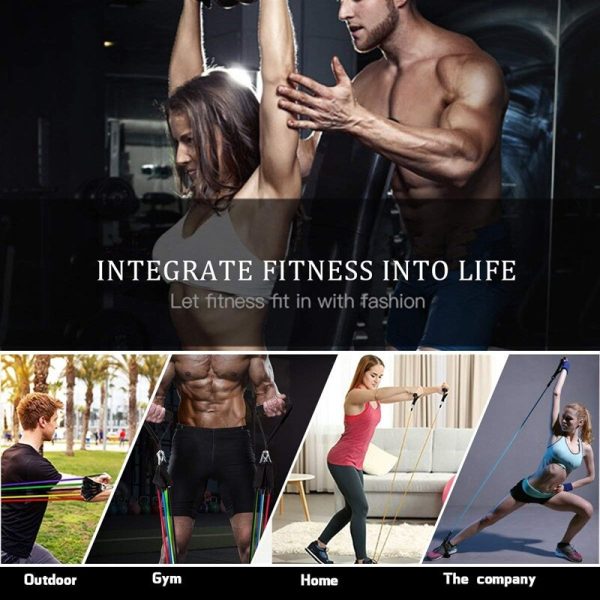 11 Piece Power Resistance Band Set Linovyn