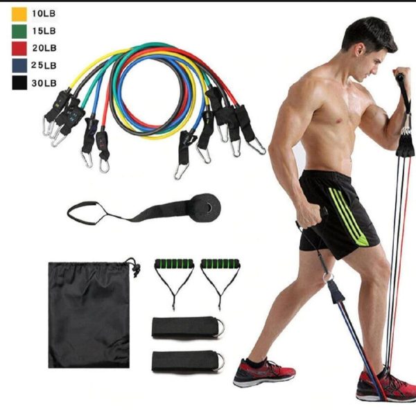 11 Piece Power Resistance Band Set Linovyn