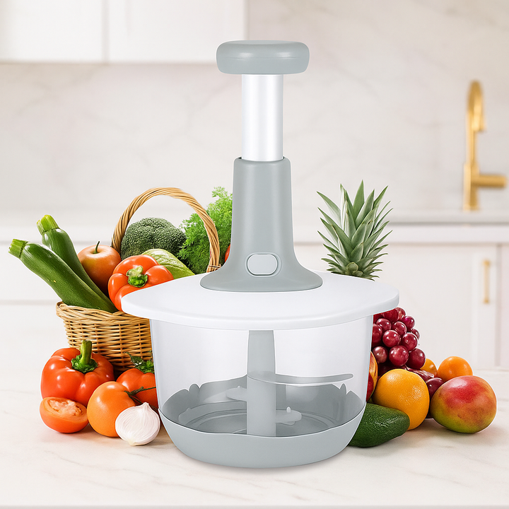 Manual Hand Push Multifunctional Chopper, Grinder and Grater Linovyn