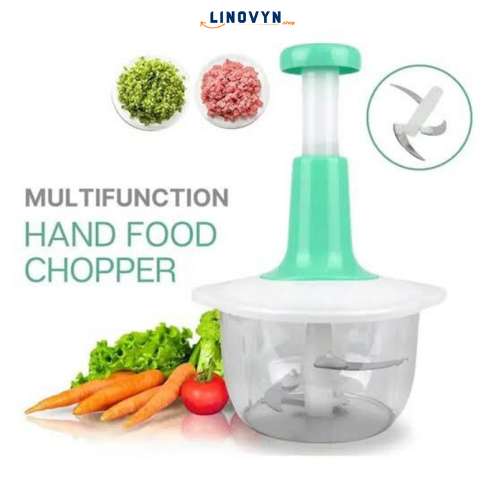 Manual Hand Push Multifunctional Chopper, Grinder and Grater Linovyn