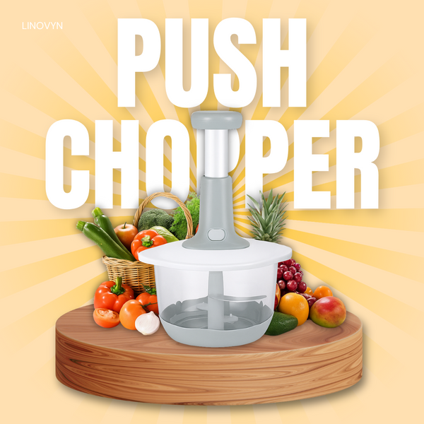 Manual Hand Push Multifunctional Chopper, Grinder and Grater Linovyn
