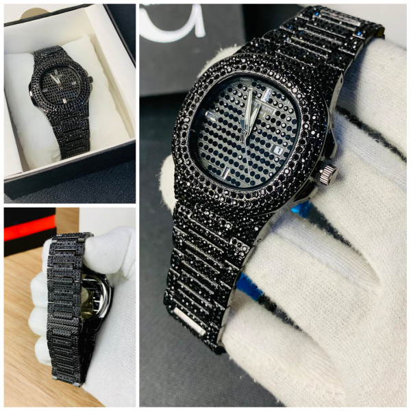 Premium Black Stone Watch Linovyn