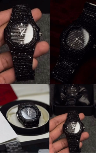 Premium Black Stone Watch Linovyn