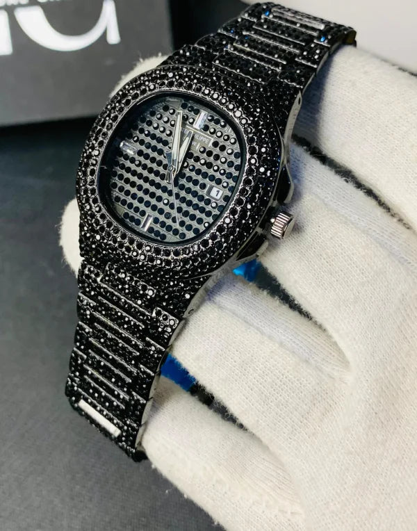 Premium Black Stone Watch Linovyn