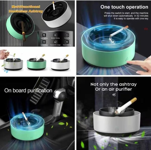 2-in-1 Air Purifier Quiet Ashtray Linovyn